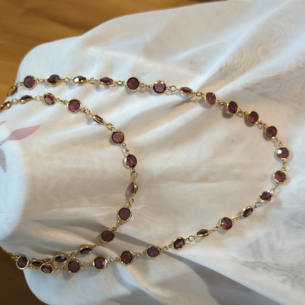 Austrian Purple Necklace 35"